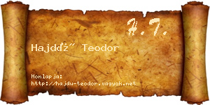 Hajdú Teodor névjegykártya