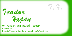 teodor hajdu business card